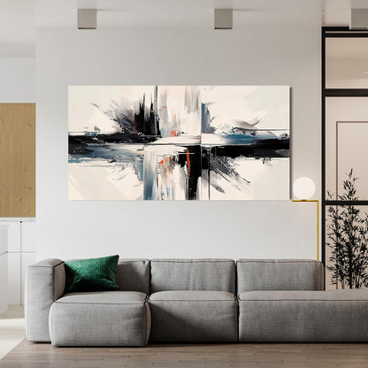 Abstract Wall Art Decorations Modern Wall Art for Living Room Abstract Canvas Art Wall Decor Minimalist Black and White Wall Art Prints Artwork for Walls Bedroom Office Home Decor 20" X 40"