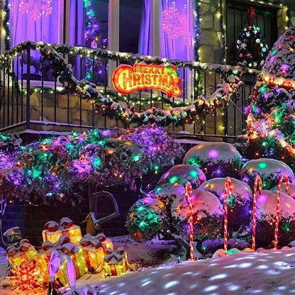 JMEXSUSS 300 LED Christmas Lights Outdoor Waterproof, Multicolor Christmas Tree Lights Plug in, 8 Modes Twinkle Fairy String Lights for Indoor Xmas Wedding Party Garden Decoration