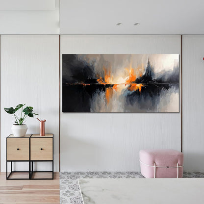 Canvas Wall Art Decor Black and White Wall Art Prints Abstract Canvas Art Wall Decor Wall Art Pictures for Living Room Large Modern Abstract Wall Art Artwork for Walls Bedroom Office Decor 24" X 48"