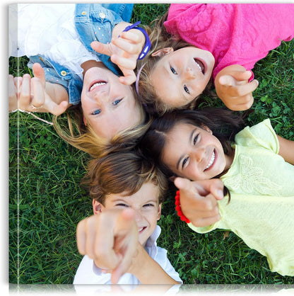 Custom Canvas Prints with Your Photos - Personalized Pictures Print, Customized Photo Gifts, Wall Art Poster Canvas Printing for Wedding, Family, Baby, Pets, Home Office Decor, Wrapped Frame 24x24