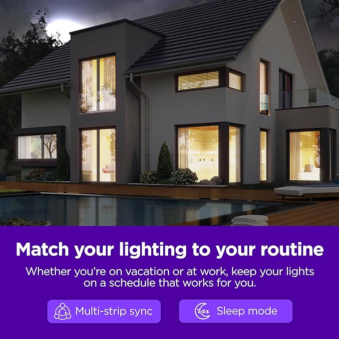 Roku Smart LED Light Strip, 16.4ft - Color Options with Adjustable Brightness & Temperature - Peel & Stick WiFi Smart Strip Lights Works with Roku Voice, Alexa & Google Assistant - Smart Home Products