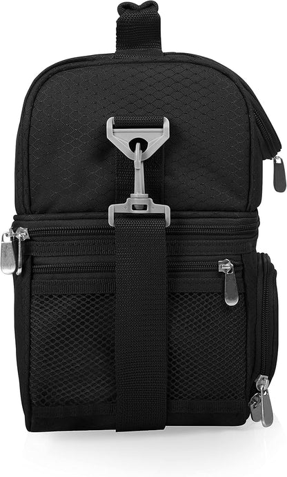 PICNIC TIME Star Wars Darth Vader Pranzo Insulated Lunch Box, Soft Sided Cooler Bag with Utensil Set, Dual Compartment Lunch Tote, (Black)