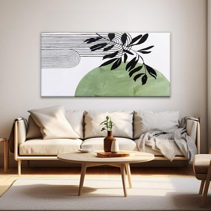 TAIJXAGSG Canvas Art Wall Decor Boho Green Wall Art For Living Room Modern Century Canvas Prints Paintings Pictures Botanical Bohemain Wall Art For Hotel Home Wall Artwork 24x48 Inch