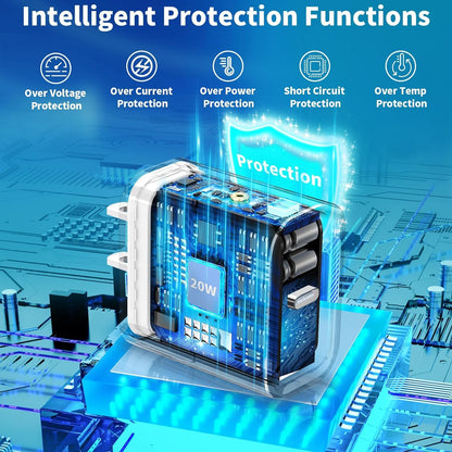 [3 Pack] Long 10FT iPad Pro Charger 20W Fast Wall Charger Block,10Foot USB C to C Cable Fast Charging for iPad Pro 13/12.9/11 inch 2018-2025,iPad 11,iPad Air,Mini 7th/iPhone 16/15 Pro/15 Pro Max