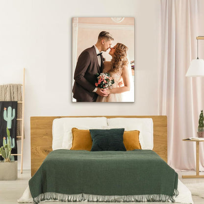 Custom Canvas Prints with Your Photos- Personalized Print Canvas Pictures, Custom Wall Art Gift for Living Room, Bedroom, Wedding Family Baby Pets Framed 30 x 20 inche