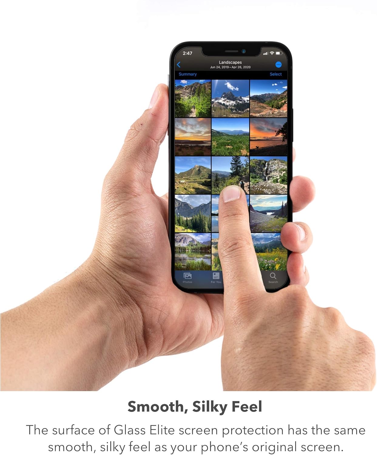 ZAGG InvisibleShield Glass Elite Privacy+ - Privacy Screen Protector for iPhone 12 Pro, 12, 11, XR – 3X Impact Protection (200106681)