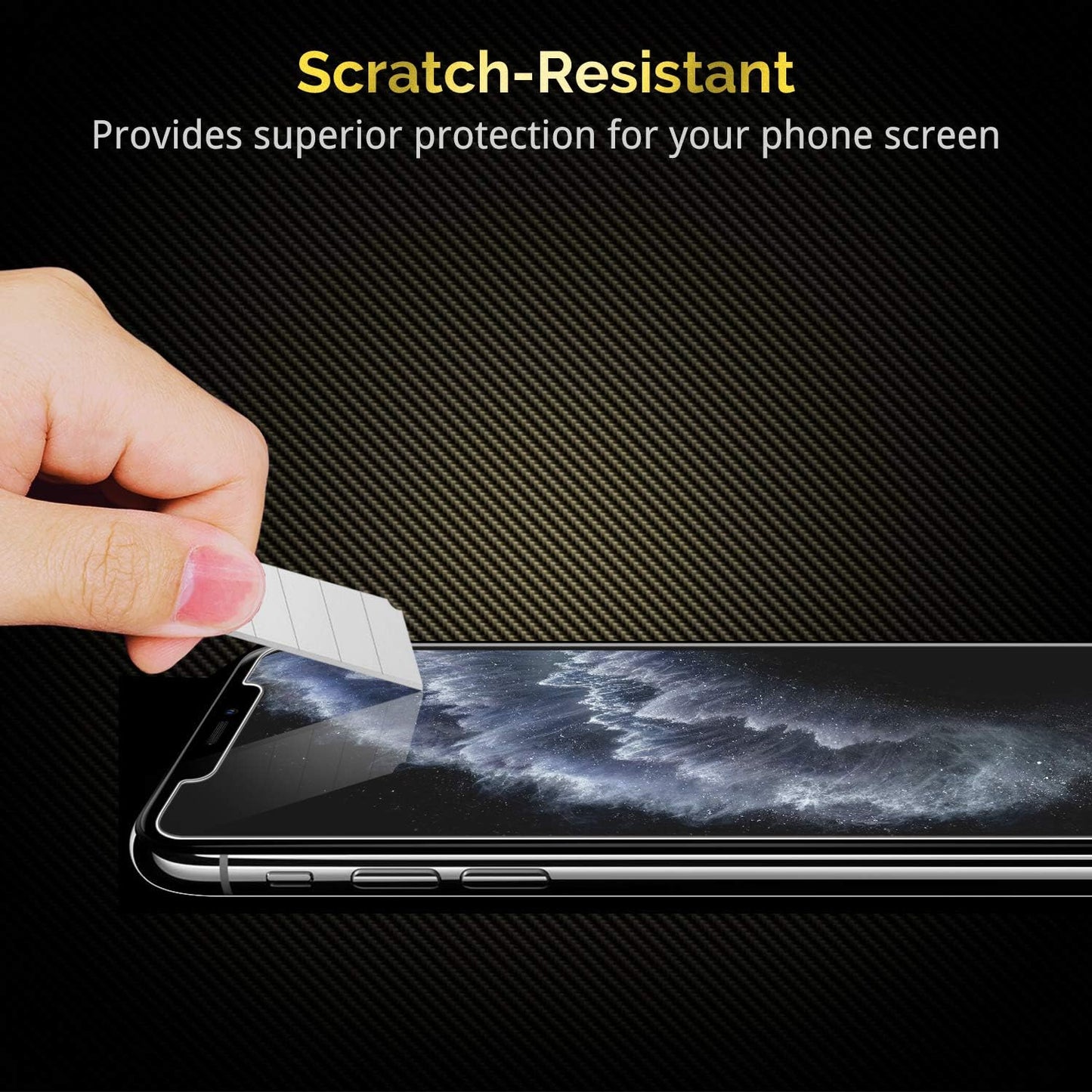 UNBREAKcable 3-Pack Screen Protector for iPhone 11 Pro/XS/X, Double Shatterproof Tempered Glass [Easy Installation Frame] [9H Hardness] [HD Clear] [Case Friendly] for 5.8 Inch