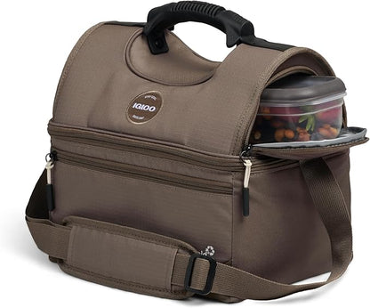 Igloo Gripper Soft Sided Cooler Bag | Insulated Dual Compartment Lunch Cooler