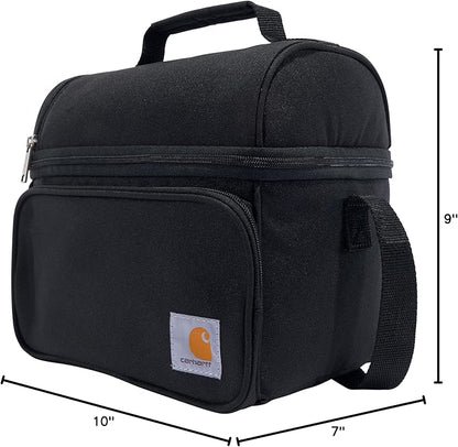 Carhartt Camping Cooler,Worksite Lunchbox,Soft Shell Lunch Bag for Construction Sites,Work and Everyday Use,Black,(Pack of 8)