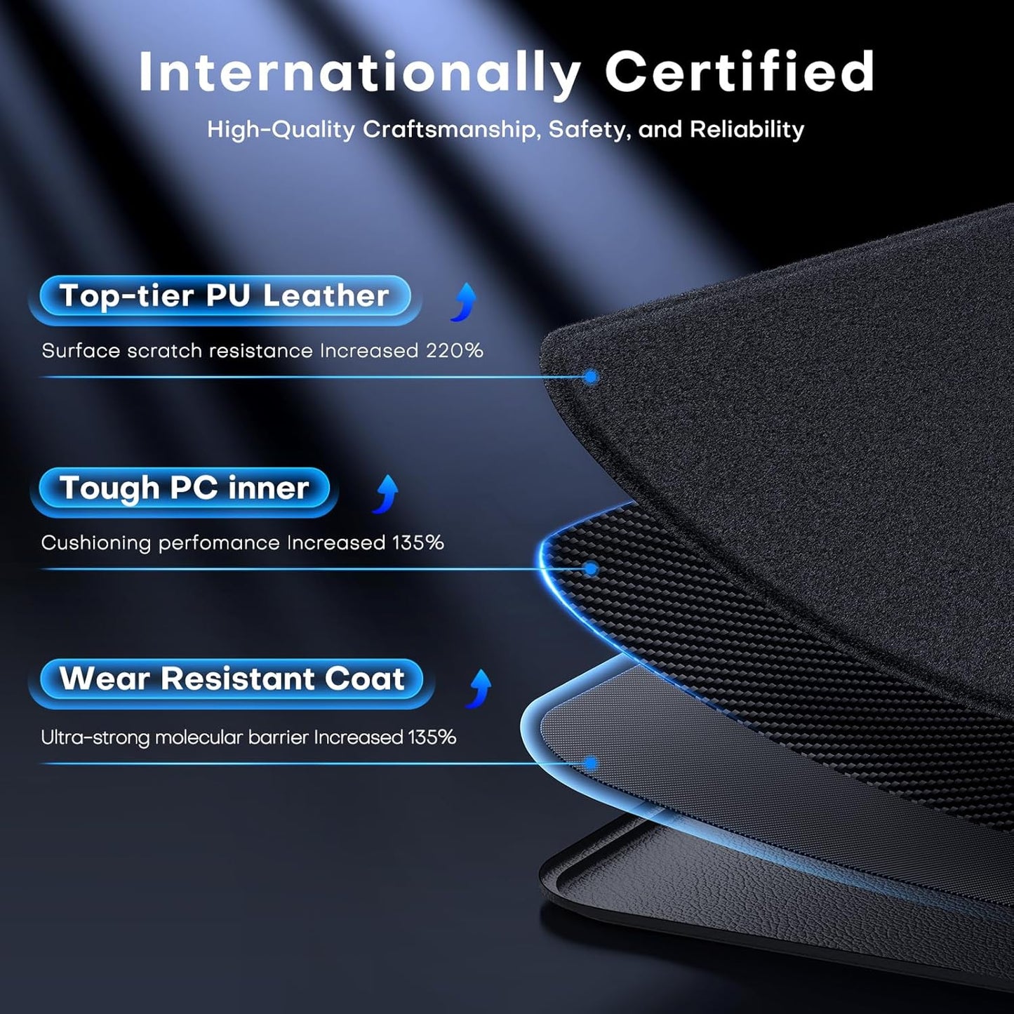 iPad Pro 13 Inch Case with Keyboard (M4, 2024) - 7-Color Backlit Magic Keyboard Case, Features Easy-Set Magnetic Stand, Built-in Multi-Touch Trackpad & Wireless Connectivity, Black