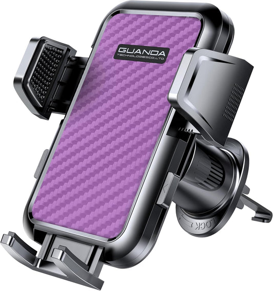 Car Phone Holder Mount for Air Vent, [Never Shake Hook Clip] 360° Adjustable Vent Clip, Compatible with Big Phones,Thick Cases, Phone Holders for Your Car–Fits iPhone, Samsung and Android