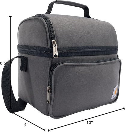 Carhartt Camping Cooler, Worksite Lunchbox, Soft Shell Lunch Bag for Construction Sites, Work and Everyday Use, Gray