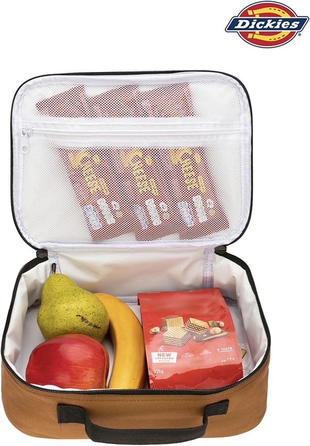 Dickies Kids Insulated Lunch Bag for School, Thermal Reusable Lunch Box for Kids, Boys, Girls - 8 Years Old and Up (Brown Duck)