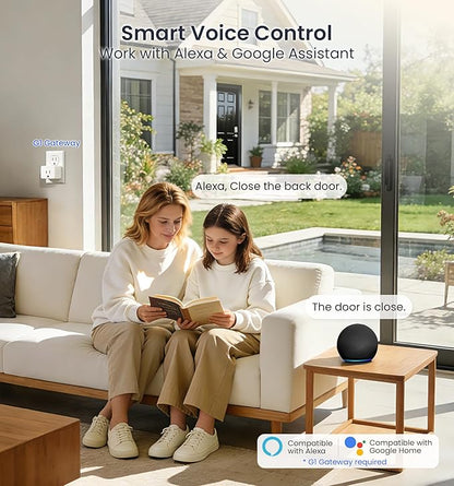 Veise VE017-L Fingerprint Smart Lock with Lever Handles, App Control, Keyless Entry Front Door Lock Set, Electronic Digital Keypad Deadbolt, Remote Grant, Emergency Power Port, Auto Lock, Satin Nickel