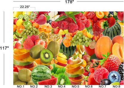 Fruit Cocktail Wall Mural Wallpaper 178" x 117"