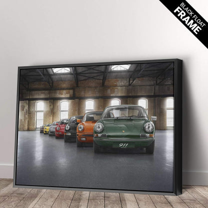 Porsche Car 911 Color Revolution Canvas Art Print Picture Wall Home Decor - Various Sizes (18in x 12in Gallery Wrapped)