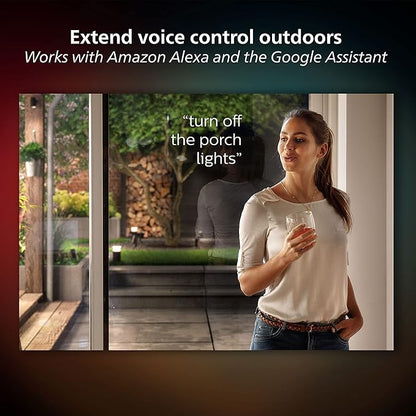 Philips Hue Calla Outdoor Smart Pathway Light, 1 Pack, White & Color Ambiance Walkway LED Lights, Weatherproof Low Voltage Lighting, Requires Bridge and Power Supply, Control with App and Voice