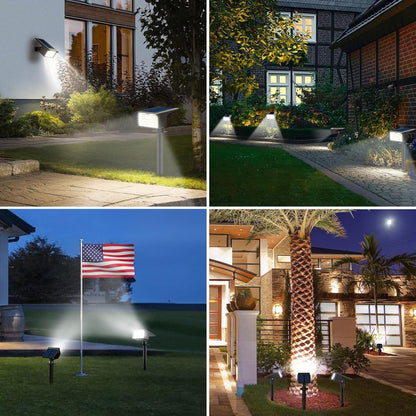 nipify Solar Spot Lights Outdoor Motion Sensor, [10 Pack/62 LED] 3 Modes Solar Spotlights Outdoor Waterproof IP65, 2-in-1 Solar Landscape Lighting Yard Lights for Garden Patio Walkway, Cool White
