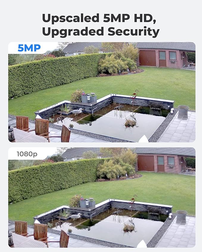 REOLINK 5MP PoE Security Camera, Surveillance Outdoor Indoor for home, Person/Vehicle/Pet Detection, Time-Lapse, Work with Smart Home, 100ft IR Night Vision, Support 512GB SD Card, RLC-520A(Pack of 2)