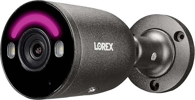 Lorex 4K Wired Security Camera – Outdoor & Indoor Add on PoE Wired Camera Surveillance System for Home & Business – Motion Detection & Smart Security Lighting, Color Night Vision