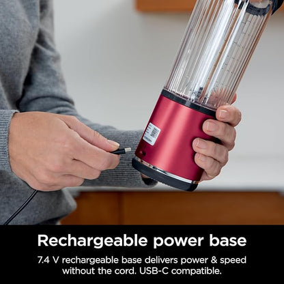 Ninja Blast Portable Blender & Accessories, Cordless, 18oz. Vessel, Personal Blender for Shakes & Smoothies, Leakproof Lid & Sip Spout, USB-C Cord, Dishwasher Safe Parts, BPA Free, Red, CL155ARD