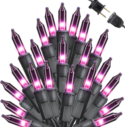 Toodour Purple Halloween Lights, 75ft 300 Count Incandescent Halloween String Lights, UL Certified Connectable Mini Bulbs String Lights for Home, Garden, Porch, Yard, Patio, Party, Indoor Decoration