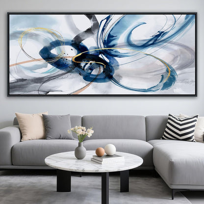KLAKLA Abstract Wall Art 86x39 Inches - Huge Canvas Picture Wall Decor Living Room Oversized Artwork for Walls Bedroom Office Decoration Modern Frame Wall Art