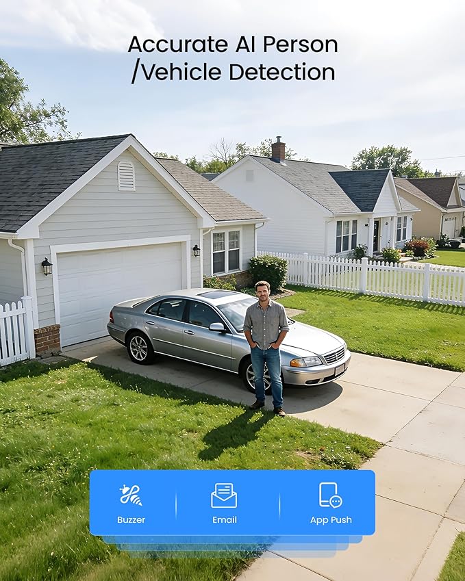 ZOSI H.265+ 16 Channel Security Camera System with AI Human Vehicle Detection, 16CH 1080p DVR and 8 x CCTV Weatherproof Bullet Camera Outdoor Indoor, 80ft Night Vision, 90°Wide Angle (No Hard Drive)