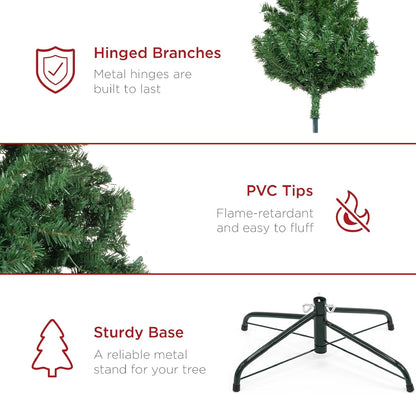 Best Choice Products Artificial Christmas Tree, 12ft Premium Unlit Realistic Spruce Holiday Décor w/Dense Branches, Easy Assembly, Metal Base