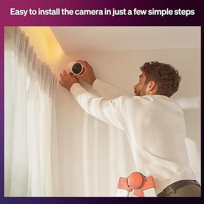 Philips Hue Secure Starter Kit with Bridge, Wired Security Camera, (2) Secure Contact Sensor, (2) 75W A19 Bulb, White & Color Ambiance, Works Security Center in Hue App