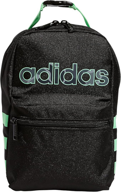 adidas Unisex Santiago Lunch Bag, Insulated School Food Container Box Discontinued, Black/Beam Green Nomad Camo Print/2.0, One Size
