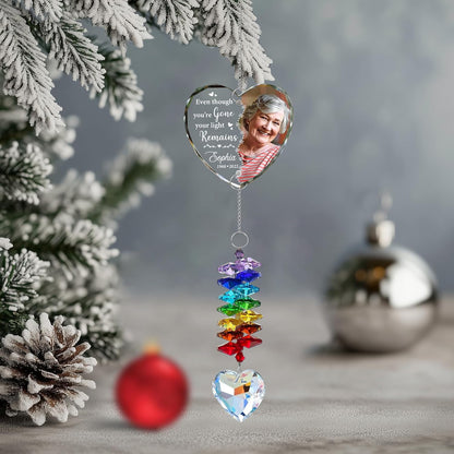 2025 Personalized Memorial Acrylic Ornament – Christmas-Birthday-Anniversary Keepsake for Loss of Loved One – Custom Photo Name Year – in Loving Memory Heart Decoration (Memorial001)