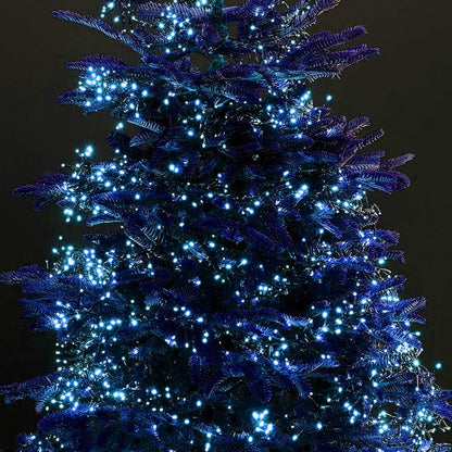 Dazzle Bright Christmas String Lights, Connectable Waterproof String Lights Green Wire with 8 Modes, Christmas Decorations for Indoor Yard Garden (Blue, 300 LED)