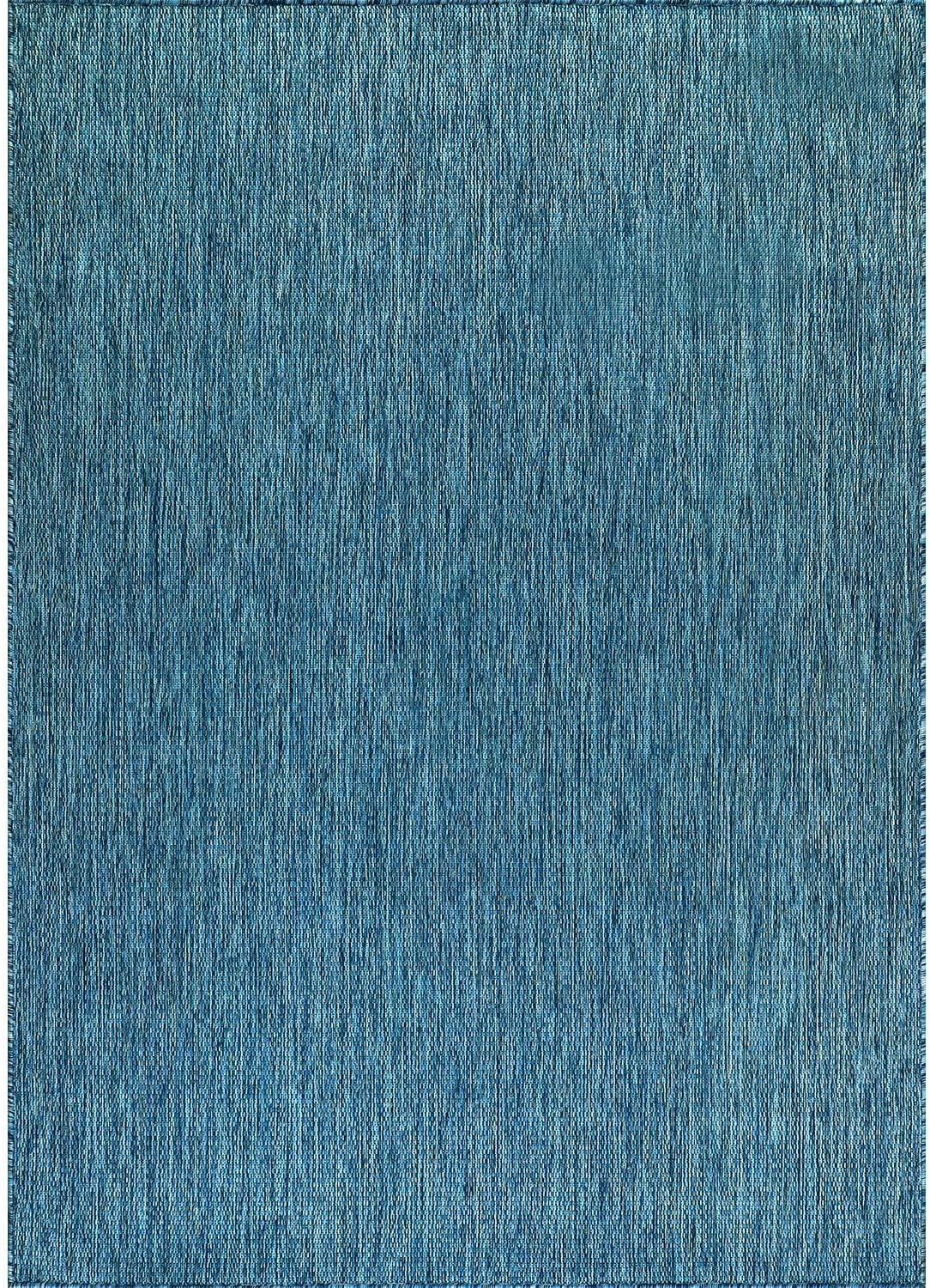 CAMILSON Outdoor Rug 6x9 Modern Area Rugs for Indoor and Outdoor Patios and Porches - Waterproof, Washable, Non-Shedding, Easy-to-Clean Outside Carpet (6 x 9, Solid - Aqua)