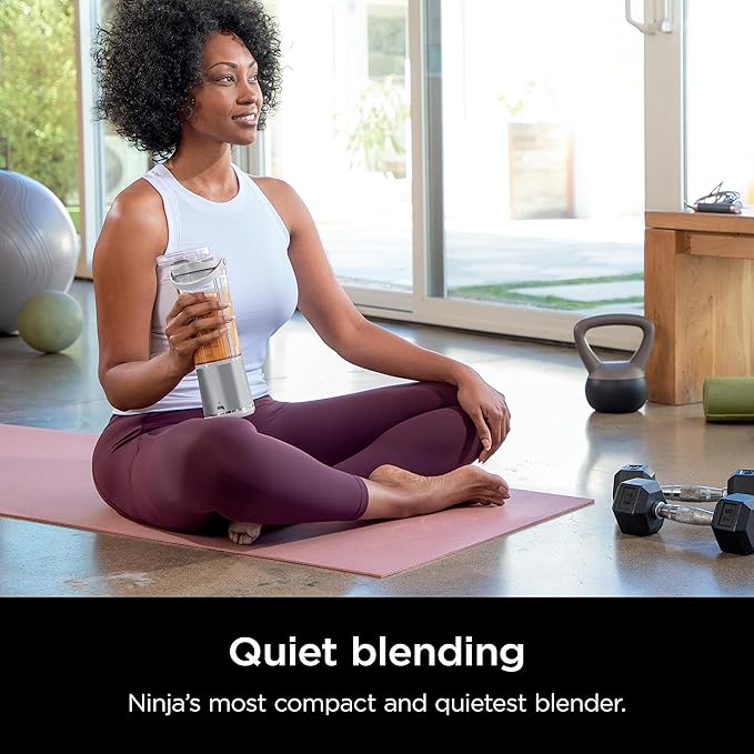 Ninja Blast Portable Blender, Cordless 18 Ounce Container, Personal Blender for Shakes and Smoothies, BPA Free, Leak Proof Lid, USB-C Rechargeable, White, BC151WHC (Version