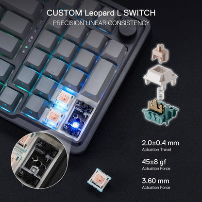 Redragon K686 PRO 98 Keys Wireless Gasket RGB Gaming Keyboard, 3-Mode PBT Mechanical Keyboard w/Hot-Swap South-Facing RGB Socket, Dedicated Knob Control & 5-Layer Noise Dampening, Gradient PBT Keycaps