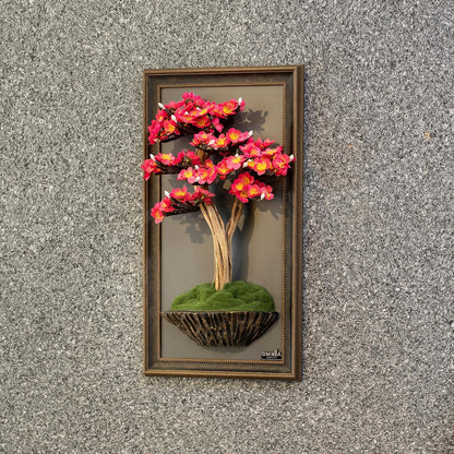 Generic Bonsai Art Life Tree Tableau - 21 - Handmade Portrait, Wall Art, Decor, Decoration, Wallboard