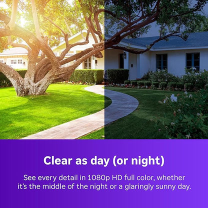 Roku Battery Camera for Home Security - New Weather-Resistant Indoor & Outdoor Wireless Camera & Pet Monitor with 1080p HD & Two-Way Audio - Rechargeable, Motion Detection & Wi-Fi