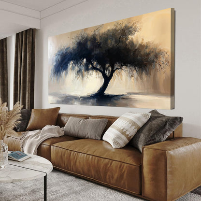Abstract Wall Art Decor Modern Large Canvas Art Wall For Living Room Black Tree Of Life Wall Art Black Abstract Minimalist Wall Art Canvas Prints Art Work For Home Kitchen Office Wall Decor 24" X 48"