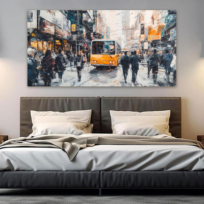 AIXMGSJS Canvas Wall Art Decor Large Wall Art for Living Room Modern Large Wall Art Prints Abstract Canvas Art Wall Decor City Life Pictures Decorations Artwork for Walls Home Office Decor 24" X 48"