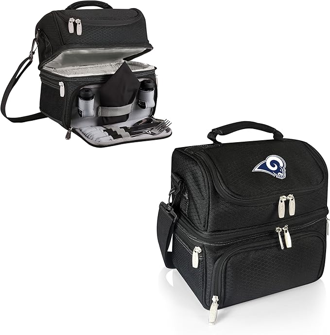 PICNIC TIME NFL unisex-adult NFL Pranzo Lunch Bag, Insulated Lunch Box with Picnic Set, Lunch Cooler Bag