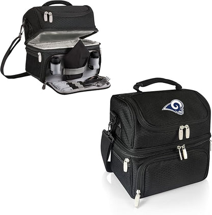 PICNIC TIME NFL unisex-adult NFL Pranzo Lunch Bag, Insulated Lunch Box with Picnic Set, Lunch Cooler Bag