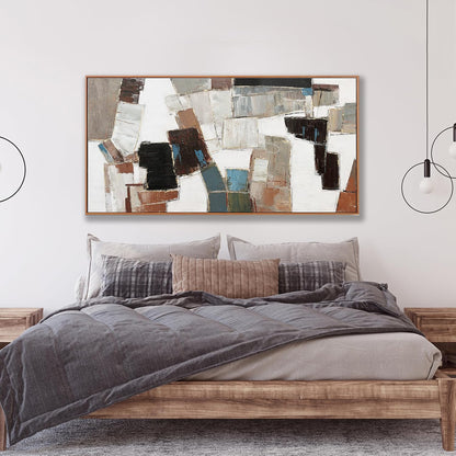 Wall Art Pictures For Wall Canvas Modern And Minimalist Wall Art 29"X58" Framed Wall Decor Artwork Painting Natural Wall Minimalist Geometric Line Art Decorations For Dinning Room Bedroom Home Office Kitchen