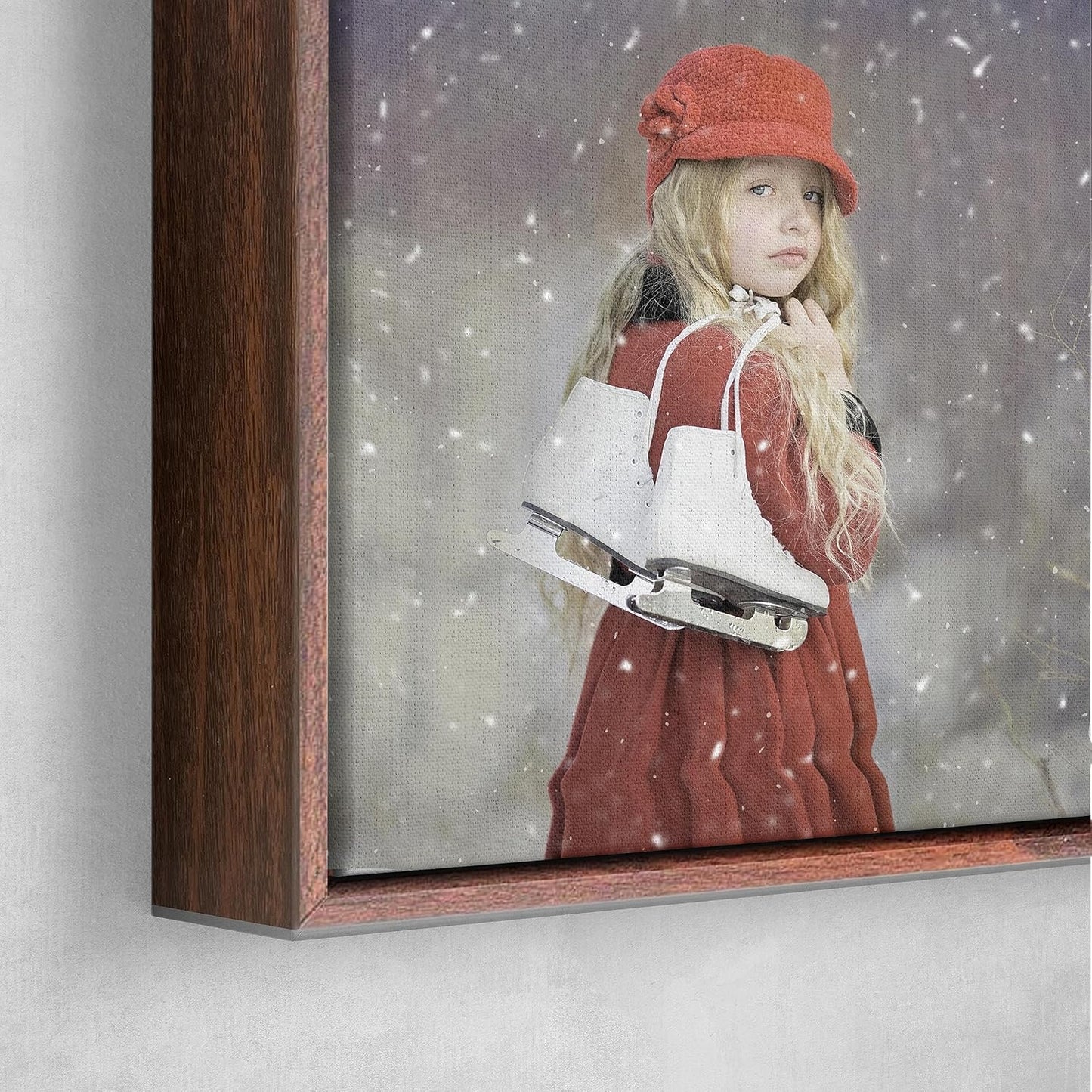 Personalized Custom Canvas Prints: Photo On Canvas (Dark Brown, 24X32) Transform Your Photos into Stunning Framed Wall Art Digitally Printed Photo To Canvas Ideal for Home Decor, Gifts Keepsakes.