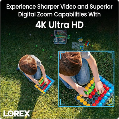 Lorex Fusion 4K Security Camera System w/ 2TB NVR - 8 Channel PoE Wired Home Security System w/ 4 Metal Cameras - Motion Detection, Two-Way Audio, Color Night Vision, Weatherproof Surveillance