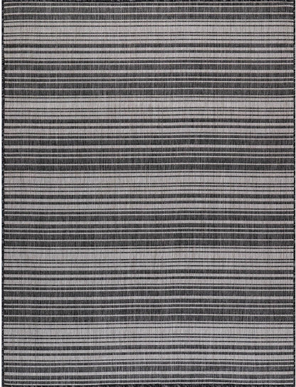 Stripe Outdoor Rug 5x7 Washable Outside Carpet for Indoor Patio Porch Waterproof Easy Cleaning Non Shedding Area Rugs Dark Gray 5 x 7