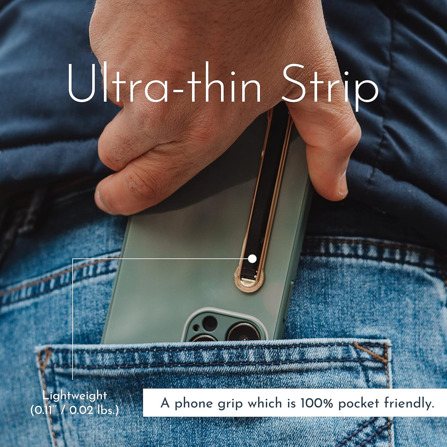 SleekGrip Premium, Swappable Phone Stand & Phone Grip - Ultra Thin Convertible Grip Holder Fits Most iPhone and Android Cases, Phone Strap Compatible with Wireless Chargers and Car Mounts
