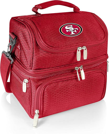 PICNIC TIME NFL unisex-adult NFL Pranzo Lunch Bag, Insulated Lunch Box with Picnic Set, Lunch Cooler Bag