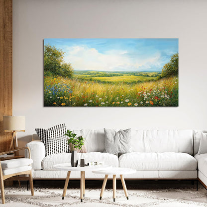 Canvas Wall Art Decor Modern Landscape Wall Art For Living Room Green Botanical Wall Art Artwork For Wall Green Floral Wall Decor Canvas Prints Art Work For Home Kitchen Office Decor 20" X 40"