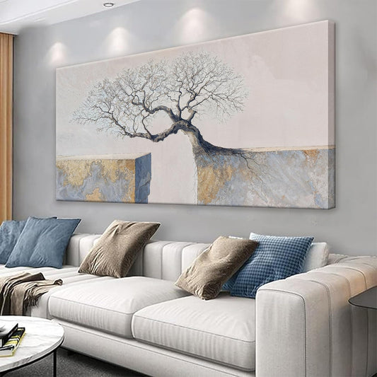 Suconvng Modern Canvas Wall Art Decor Print Paintings Tree Of Life Landscape Painting Motivational Wall Decor Prints Picture For Bedroom Office Home Kitchen Artwork Ready To Hang 20" × 40"